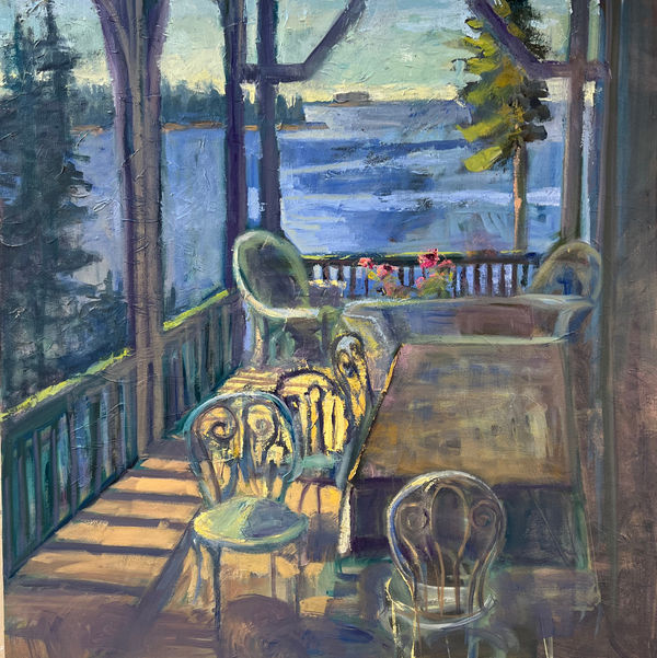 Louise Bourne, Porch Curves and Slats, 2024