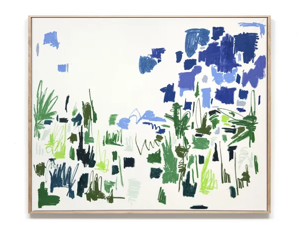 Andi Fischer AHA LANDSCHAFT TO SEE , 2026 oil stick on canvas 210 x 260 cm, 213 x 263 x 5 cm artist frame