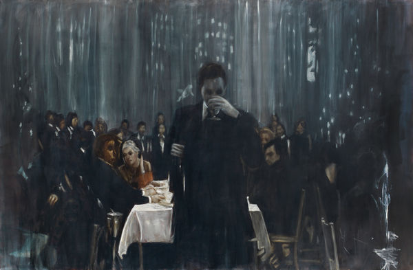 Axel Geis Man in front of Table, 2014