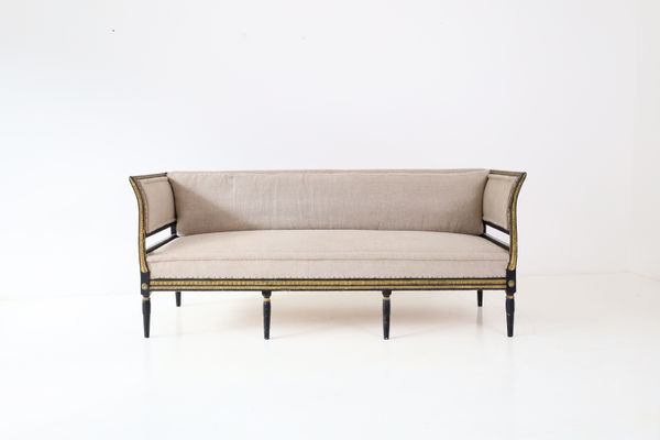 Large 18th century Swedish Gilt Gustavian Sofa