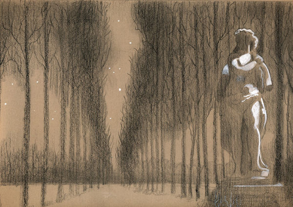 Ian Beck, Winter Alley and Statue