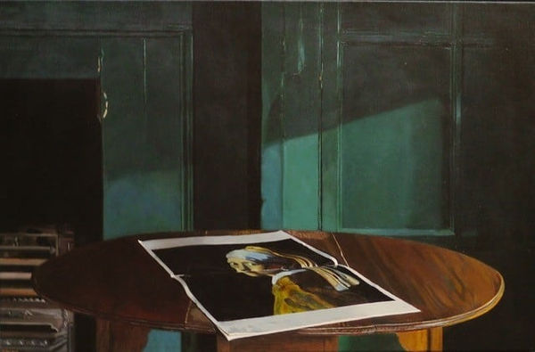 Edward Stone, Interior with Vermeer Portrait (Girl with a Pearl Earring)