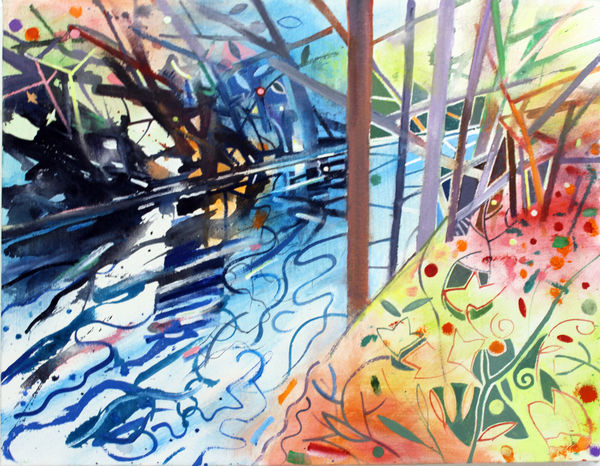 David Wiseman ARWS LG, River Brent Autumn Light, 2023