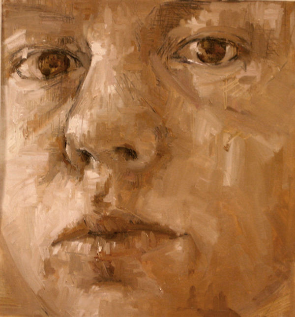 Carol Peace, Portrait in brown, 2025