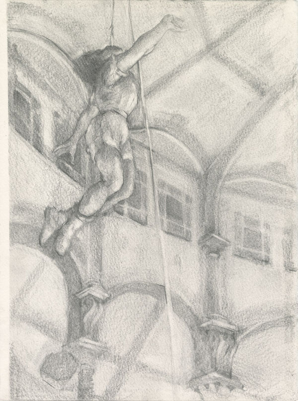 Carol Peace, National Gallery study after Degas Miss La La at the Cirque Fernando, 2025