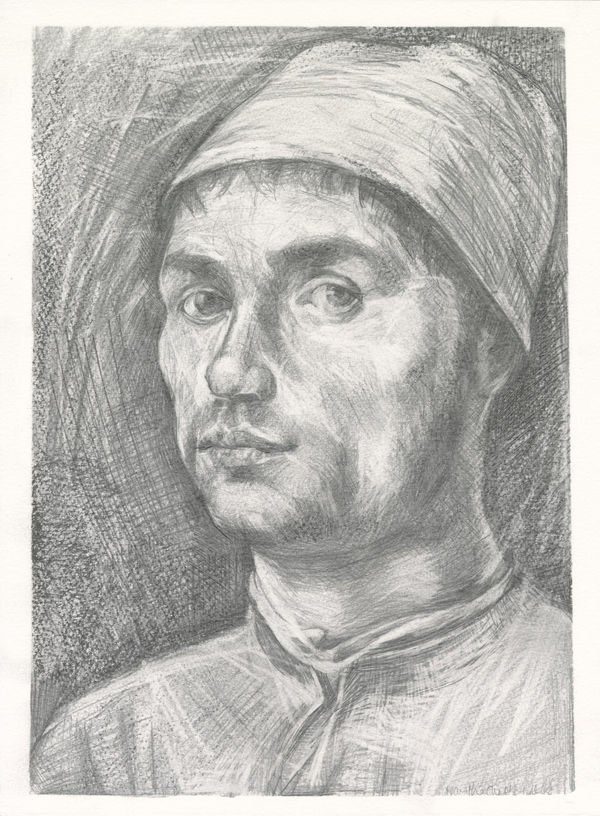 Carol Peace, National Gallery - after Antonello da Messina Portrait of a Man 1475 - 6, 2025