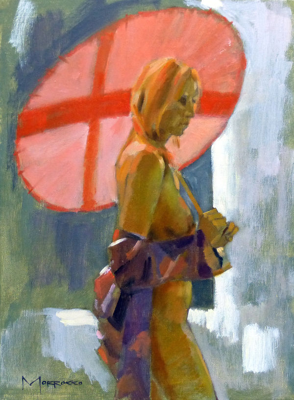 Jack Morrocco DA FRSA, Light Through Red Parasol II
