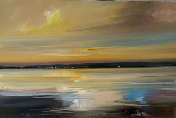 Rosanne Barr As the Nights Draw In Oil on canvas 50 x 75 cm Framed 70 x 95 cm