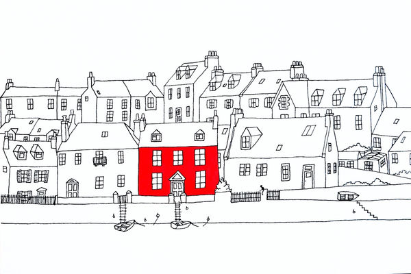 John Glynn Bonnes Vacances Ink on paper 40 x 50 cm 47 x 55 cm