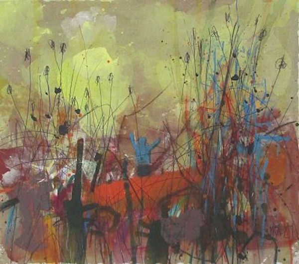 Robert McAulay One Immersed in Nature Mixed media on board 20 x 25 cm