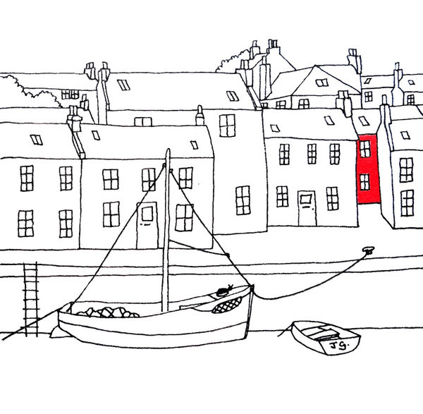 John Glynn That Dam Cat Ink on paper 35 x 35 cm 40 x 40 cm