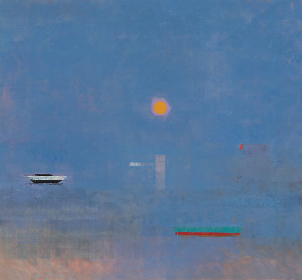 Painting of abstracted seascape