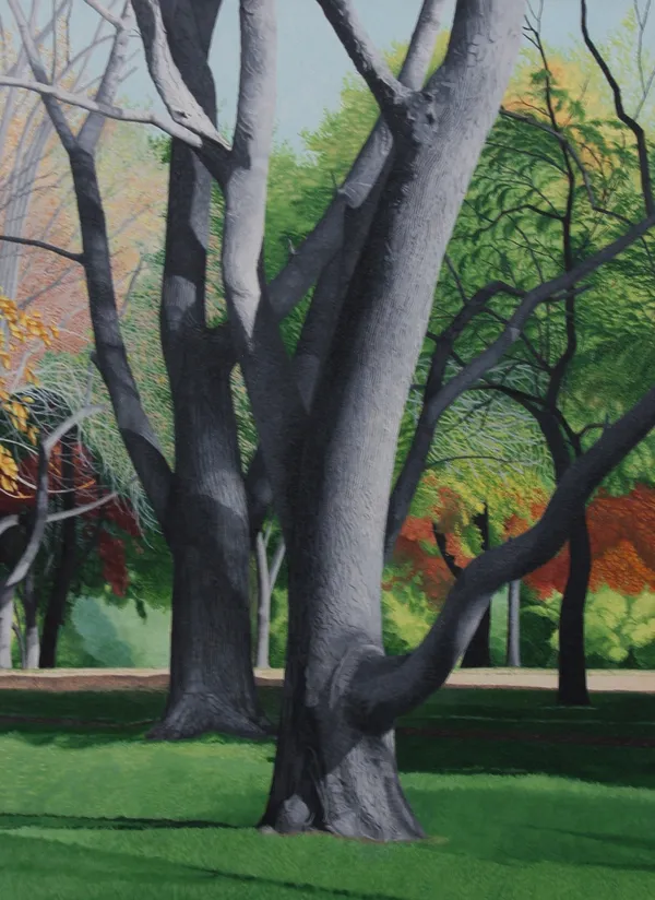 Painting of trees without leaves