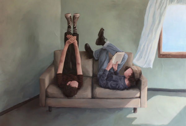 PASCUAL OVALLE, Two people on one sofa, 2022