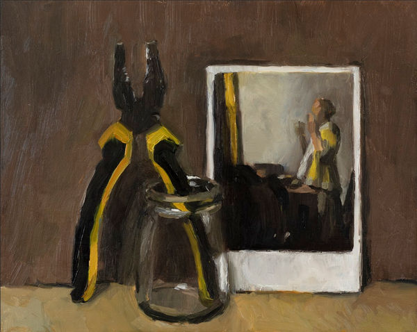 Evan Salmon Still Life with Vermeer Postcard, 2024