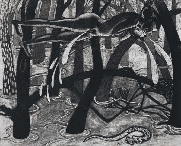 T. Venkanna Mother Nature, 2021 Etching 26.6 x 34 cm