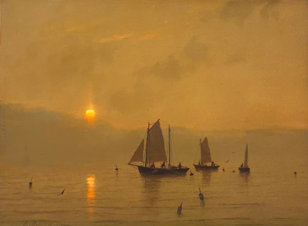 William R. Davis (b. 1952), Sunset Fishermen