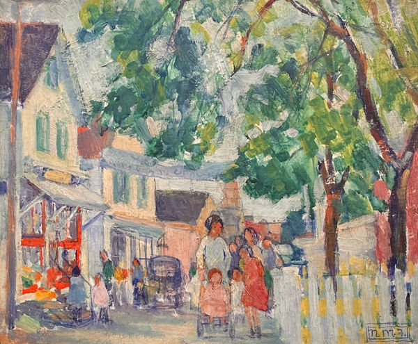 Nancy Ferguson (1872-1967), Summer Market Street Scene