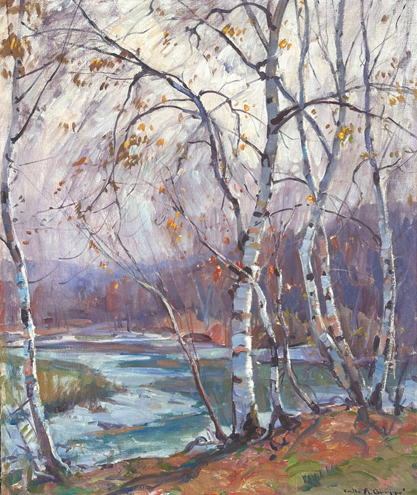 Emile A. Gruppé (1896-1978), Birches by the Stream