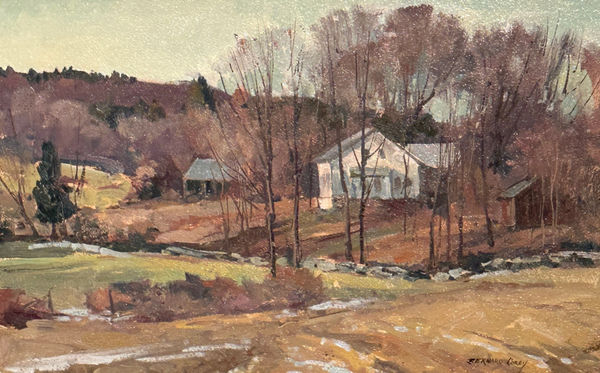Bernard Corey (1914-2000), White House Among Bare Trees