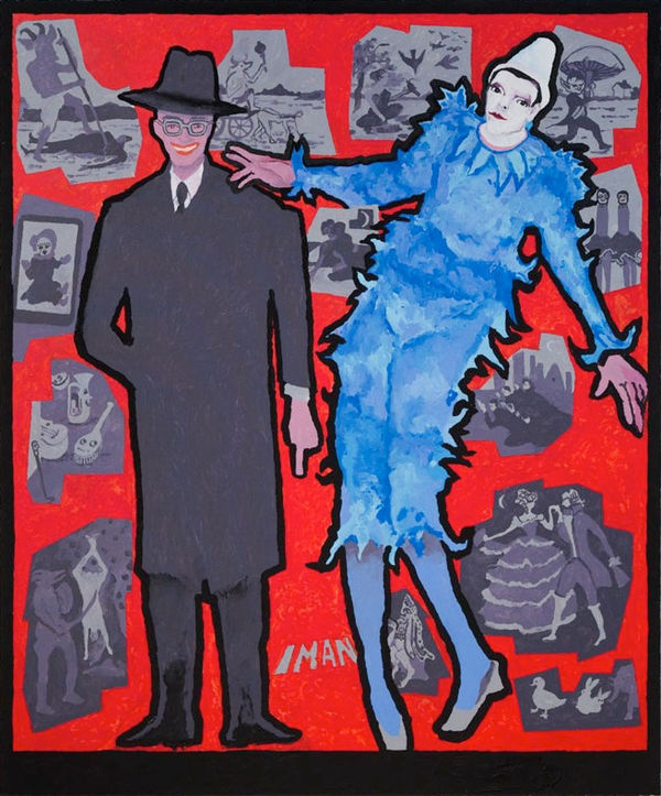 Derek Boshier, David Bowie Twice, 2016