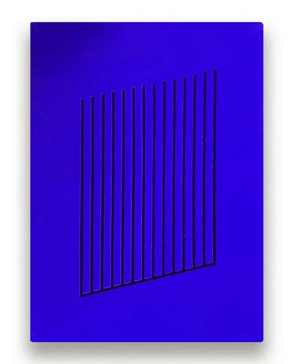 Hoa Dung Clerget, Embroidery (Judd), Blue, Number 2, 2019-2020