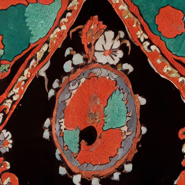 Aziza Kadyri, AI Suzani series: Self-exoticisation Archives III, video still II, 2023