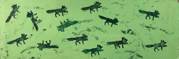 Markus Martinovich, Foxes in zero gravity, 2017