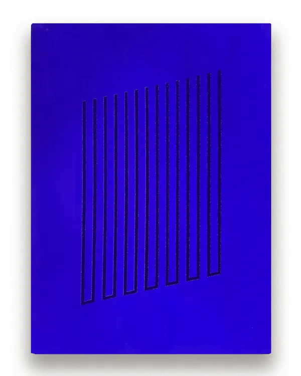 Hoa Dung Clerget, Embroidery (Judd), Blue, Number 4, 2019-2020