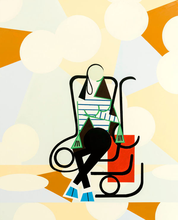 Farah Atassi, Woman in Rocking Chair, 2017
