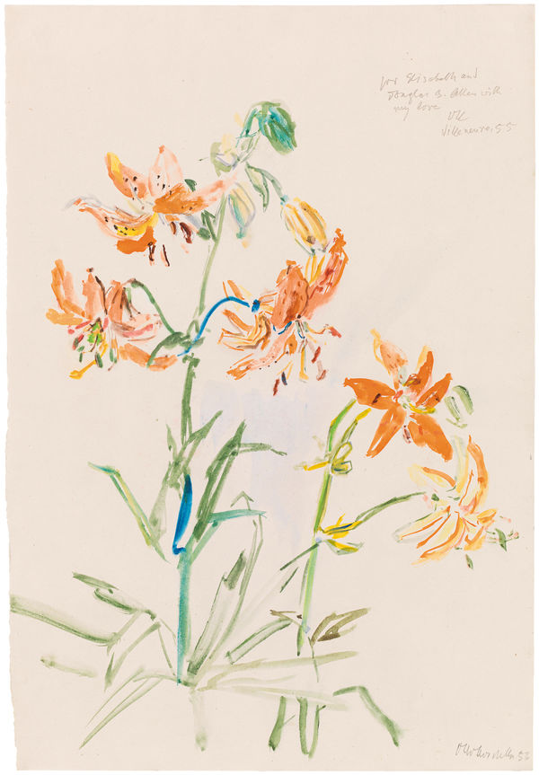 Oskar Kokoschka, Tigerlilien, 1953