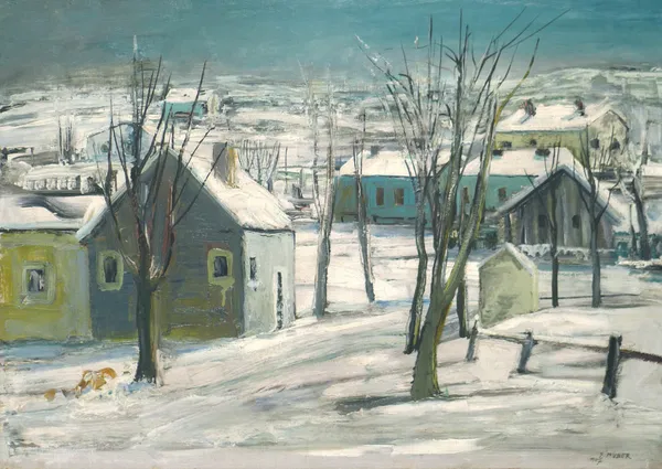 Ernst Huber, Dorf im Winter, 1927