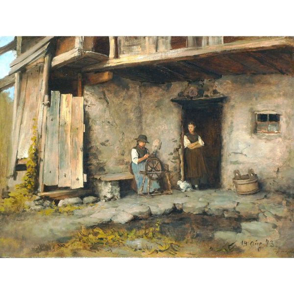 Franz von Defregger, Moarhäusl bei Dölsach / Lienz, 1873