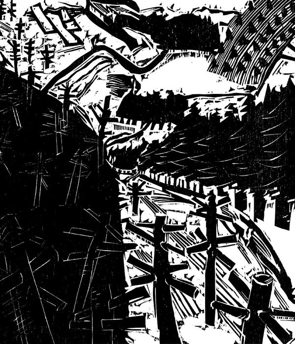 Erich Steininger, "Kleefeld" (Aus dem Grafikzyklus "Waldviertler Landschaft"), 1983