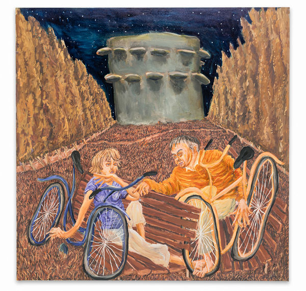 Michael Horsky Cosi fan Tutte, 2024 Öl auf Leinwand 200 x 200 cm rückseitig signiert, betitelt und datiert: "Michael Horsky, Cosi fan Tutte, 2024"