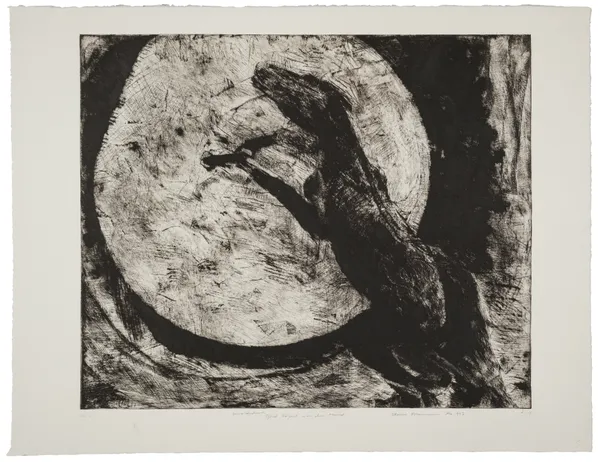 Therese Eisenmann, Pferd und Mond - Pferd zögert vor dem Mond Blatt II, I/1. Zustandsdruck, 1997