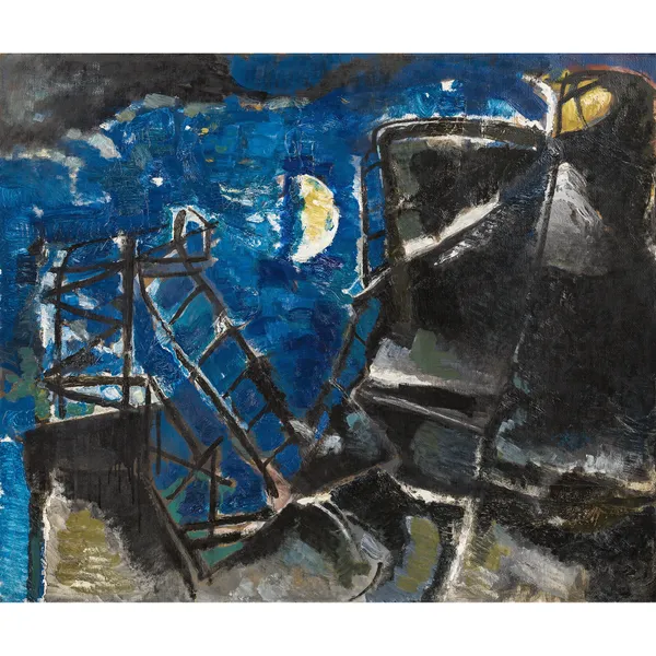Werner Scholz, "Mondnacht" [Moon Night], 1955