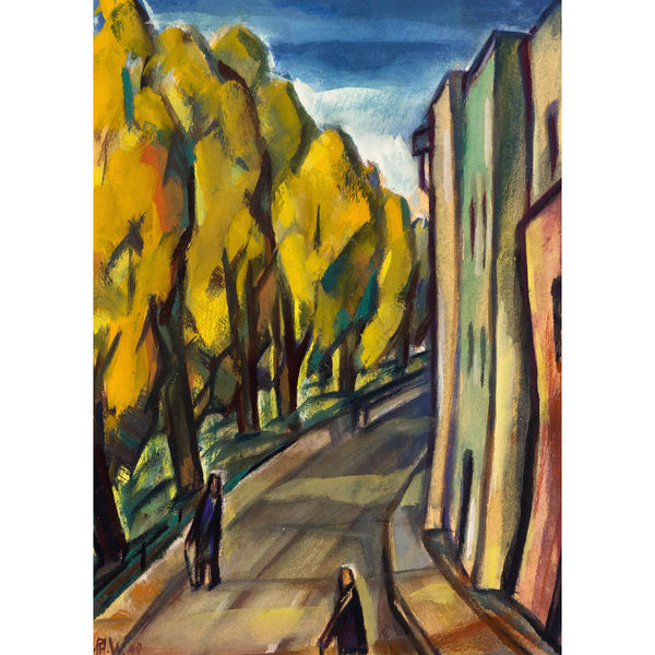 Georg Philipp Wörlen, Stadtlandschaft, 1949