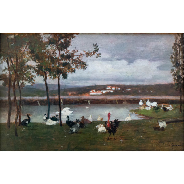 Hugo Charlemont, Geflügelteich , 1876