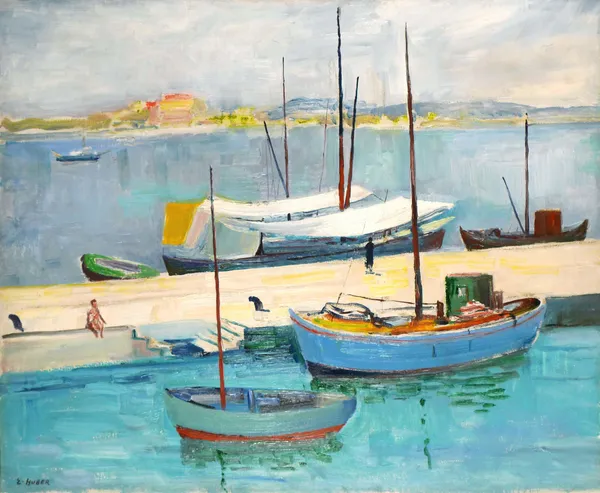 Ernst Huber, Im Hafen von Le Lavandou, um 1933