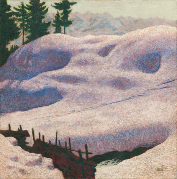 Otto Barth Lonely Trail (near Mitterndorf), before 1913 Oil on canvas 86 x 86 cm signed on the lower right: "OTTO BARTH"; titled on the reverse on a label of "Künstlerbund Hagen Wien I": "Bei Mitterndorf"
