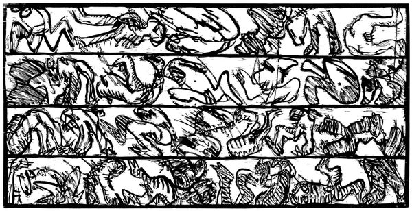 Erich Steininger, "Menschen-Zeichen I", 1988