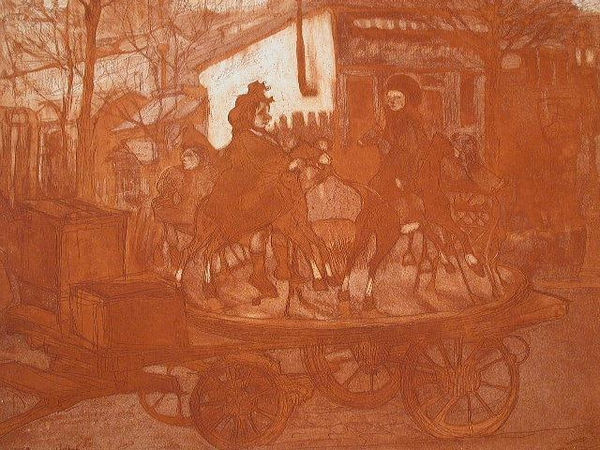 JACQUES VILLON, Manége Rue Caulaincourt ou Le Petit Manége Aux Chevaux de Bois | The Little Carousel, 1904