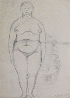 HENRYK BERLEWI, Naked Woman - Profile of Five Men