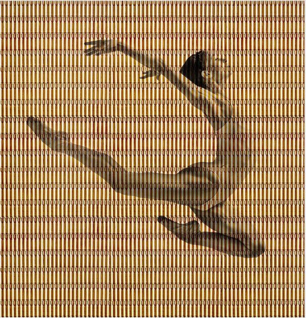 Felipe Jacome photograph ukranian ballet dancer printed on bullet casings purchase at Gilman Contemporary