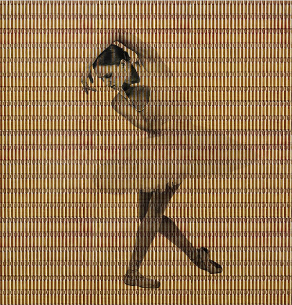 Felipe Jacome photograph ukranian ballet dancer printed on bullet casings purchase at Gilman Contemporary
