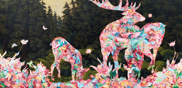 Colorful work by artist duo Hall/Spassov