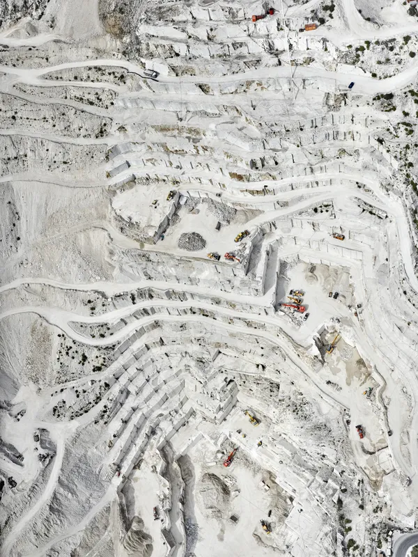 David Burdeny photograph Carrara marble quarry aerial