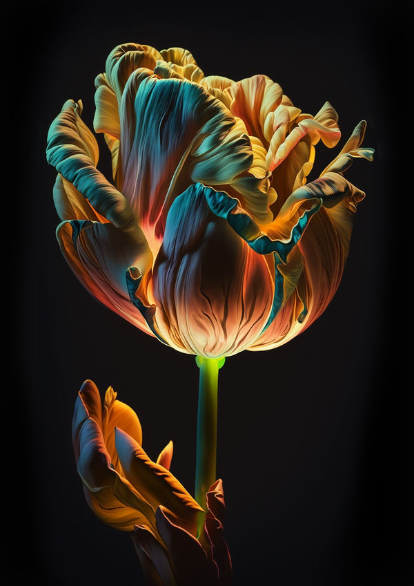 AI Tulipmania 1, 2023 Giclée on Epson Premium Semigloss Photo Paper (260gsm) 14.85 x 21 cm 6 x 8 1/2 in