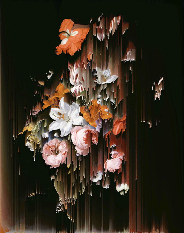 Flowers in a Glass Vase (after Rachel Ruysch), 2017 Giclee on canvas 40 x 30 cm 16 x 12 in